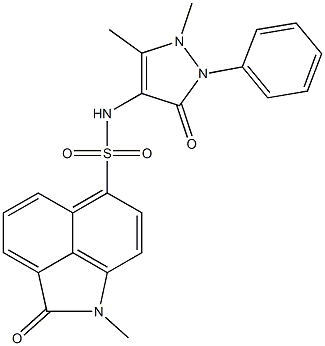 N-(1,5-dimethyl-3-oxo-2-phenyl-2,3-dihydro-1H-pyrazol-4-yl)-1-methyl-2-oxo-1,2-dihydrobenzo[cd]indole-6-sulfonamide,920113-61-7,结构式