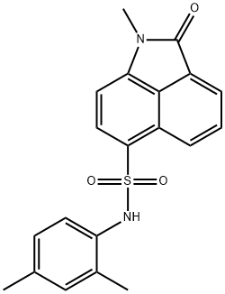N-(2,4-dimethylphenyl)-1-methyl-2-oxo-1,2-dihydrobenzo[cd]indole-6-sulfonamide Struktur