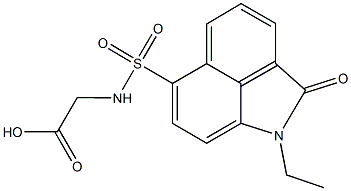 {[(1-ethyl-2-oxo-1,2-dihydrobenzo[cd]indol-6-yl)sulfonyl]amino}acetic acid Structure