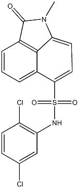 N-(2,5-dichlorophenyl)-1-methyl-2-oxo-1,2-dihydrobenzo[cd]indole-6-sulfonamide Struktur