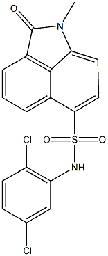 N-(2,5-dichlorophenyl)-1-methyl-2-oxo-1,2-dihydrobenzo[cd]indole-6-sulfonamide 化学構造式