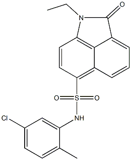 N-(5-chloro-2-methylphenyl)-1-ethyl-2-oxo-1,2-dihydrobenzo[cd]indole-6-sulfonamide Struktur