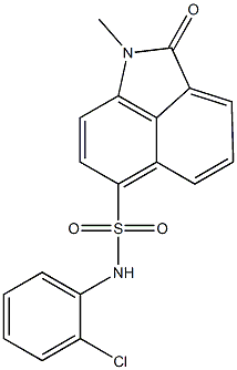 N-(2-chlorophenyl)-1-methyl-2-oxo-1,2-dihydrobenzo[cd]indole-6-sulfonamide Struktur