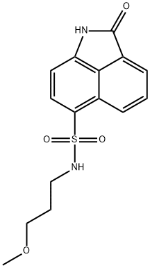 N-(3-methoxypropyl)-2-oxo-1,2-dihydrobenzo[cd]indole-6-sulfonamide Struktur