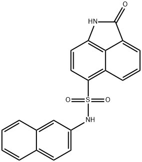 N-(2-naphthyl)-2-oxo-1,2-dihydrobenzo[cd]indole-6-sulfonamide 化学構造式