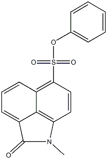 phenyl 1-methyl-2-oxo-1,2-dihydrobenzo[cd]indole-6-sulfonate Struktur