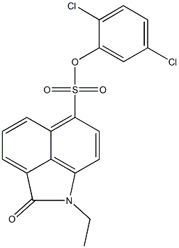 2,5-dichlorophenyl 1-ethyl-2-oxo-1,2-dihydrobenzo[cd]indole-6-sulfonate 结构式