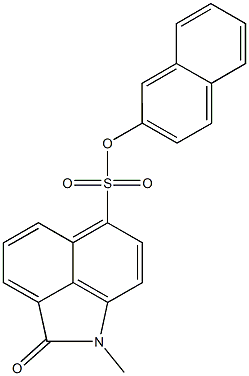 2-naphthyl 1-methyl-2-oxo-1,2-dihydrobenzo[cd]indole-6-sulfonate 结构式
