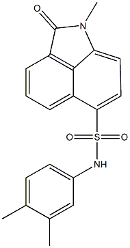 N-(3,4-dimethylphenyl)-1-methyl-2-oxo-1,2-dihydrobenzo[cd]indole-6-sulfonamide 化学構造式