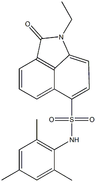 1-ethyl-N-mesityl-2-oxo-1,2-dihydrobenzo[cd]indole-6-sulfonamide 结构式