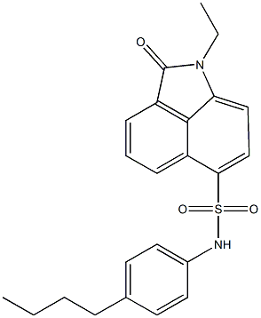 N-(4-butylphenyl)-1-ethyl-2-oxo-1,2-dihydrobenzo[cd]indole-6-sulfonamide 结构式