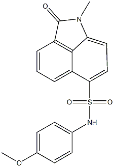 N-(4-methoxyphenyl)-1-methyl-2-oxo-1,2-dihydrobenzo[cd]indole-6-sulfonamide Struktur