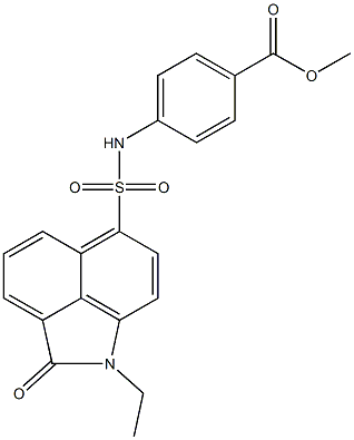 methyl 4-{[(1-ethyl-2-oxo-1,2-dihydrobenzo[cd]indol-6-yl)sulfonyl]amino}benzoate Structure