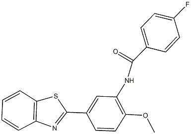 N-[5-(1,3-benzothiazol-2-yl)-2-methoxyphenyl]-4-fluorobenzamide Structure