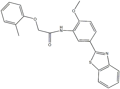 N-[5-(1,3-benzothiazol-2-yl)-2-methoxyphenyl]-2-(2-methylphenoxy)acetamide Struktur