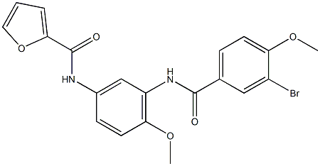 N-{3-[(3-bromo-4-methoxybenzoyl)amino]-4-methoxyphenyl}-2-furamide Structure