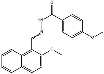 4-methoxy-N'-[(2-methoxy-1-naphthyl)methylene]benzohydrazide,921617-50-7,结构式