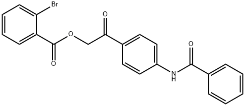 2-[4-(benzoylamino)phenyl]-2-oxoethyl 2-bromobenzoate Structure