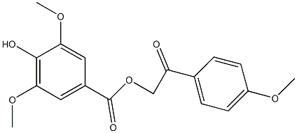 2-(4-methoxyphenyl)-2-oxoethyl 4-hydroxy-3,5-dimethoxybenzoate Structure