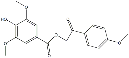 2-(4-methoxyphenyl)-2-oxoethyl 4-hydroxy-3,5-dimethoxybenzoate Struktur