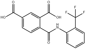 4-{[2-(trifluoromethyl)anilino]carbonyl}isophthalic acid Structure