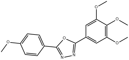 2-(4-methoxyphenyl)-5-(3,4,5-trimethoxyphenyl)-1,3,4-oxadiazole 结构式
