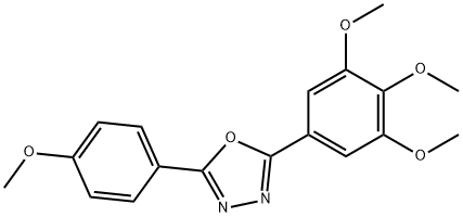 2-(4-methoxyphenyl)-5-(3,4,5-trimethoxyphenyl)-1,3,4-oxadiazole,923250-52-6,结构式