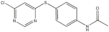 N-{4-[(6-chloro-4-pyrimidinyl)sulfanyl]phenyl}acetamide Structure