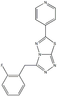 3-(2-fluorobenzyl)-6-(4-pyridinyl)[1,2,4]triazolo[3,4-b][1,3,4]thiadiazole 结构式