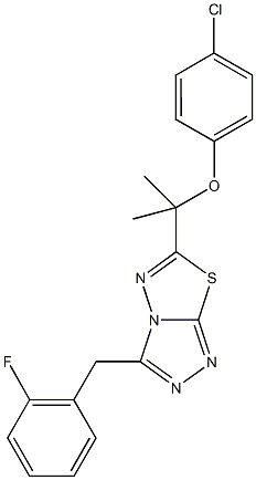 4-chlorophenyl 1-[3-(2-fluorobenzyl)[1,2,4]triazolo[3,4-b][1,3,4]thiadiazol-6-yl]-1-methylethyl ether,923550-68-9,结构式