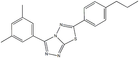 3-(3,5-dimethylphenyl)-6-(4-propylphenyl)[1,2,4]triazolo[3,4-b][1,3,4]thiadiazole Structure