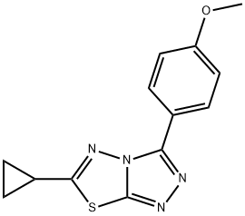 4-(6-cyclopropyl[1,2,4]triazolo[3,4-b][1,3,4]thiadiazol-3-yl)phenyl methyl ether Structure