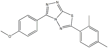 4-[6-(2,4-dimethylphenyl)[1,2,4]triazolo[3,4-b][1,3,4]thiadiazol-3-yl]phenyl methyl ether|