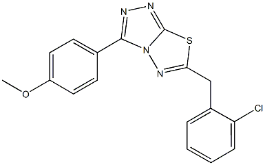 4-[6-(2-chlorobenzyl)[1,2,4]triazolo[3,4-b][1,3,4]thiadiazol-3-yl]phenyl methyl ether,923551-44-4,结构式