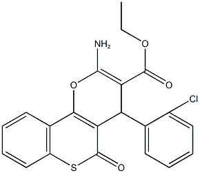 ethyl 2-amino-4-(2-chlorophenyl)-5-oxo-4H,5H-thiochromeno[4,3-b]pyran-3-carboxylate Structure