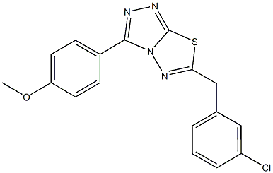 4-[6-(3-chlorobenzyl)[1,2,4]triazolo[3,4-b][1,3,4]thiadiazol-3-yl]phenyl methyl ether|