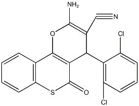 2-amino-4-(2,6-dichlorophenyl)-5-oxo-4H,5H-thiochromeno[4,3-b]pyran-3-carbonitrile|