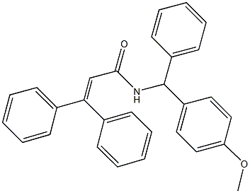 N-[(4-methoxyphenyl)(phenyl)methyl]-3,3-diphenylacrylamide Structure