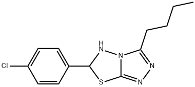 3-butyl-6-(4-chlorophenyl)-5,6-dihydro[1,2,4]triazolo[3,4-b][1,3,4]thiadiazole 结构式