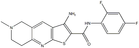 3-amino-N-(2,4-difluorophenyl)-6-methyl-5,6,7,8-tetrahydrothieno[2,3-b][1,6]naphthyridine-2-carboxamide Structure