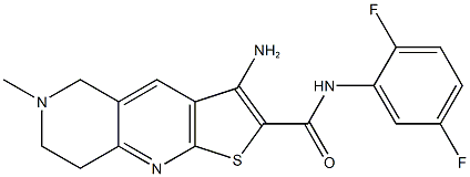 3-amino-N-(2,5-difluorophenyl)-6-methyl-5,6,7,8-tetrahydrothieno[2,3-b][1,6]naphthyridine-2-carboxamide Structure