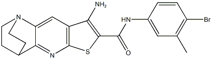 5-amino-N-(4-bromo-3-methylphenyl)-7-thia-1,9-diazatetracyclo[9.2.2.0~2,10~.0~4,8~]pentadeca-2(10),3,5,8-tetraene-6-carboxamide Structure