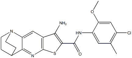 923552-62-9 5-amino-N-(4-chloro-2-methoxy-5-methylphenyl)-7-thia-1,9-diazatetracyclo[9.2.2.0~2,10~.0~4,8~]pentadeca-2(10),3,5,8-tetraene-6-carboxamide