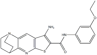 5-amino-N-(3-ethoxyphenyl)-7-thia-1,9-diazatetracyclo[9.2.2.0~2,10~.0~4,8~]pentadeca-2(10),3,5,8-tetraene-6-carboxamide Structure