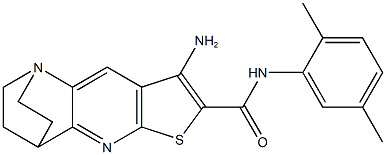 5-amino-N-(2,5-dimethylphenyl)-7-thia-1,9-diazatetracyclo[9.2.2.0~2,10~.0~4,8~]pentadeca-2(10),3,5,8-tetraene-6-carboxamide,923552-69-6,结构式