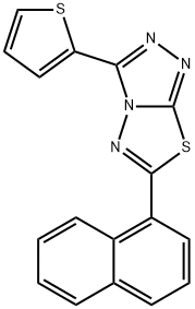 6-(1-naphthyl)-3-(2-thienyl)[1,2,4]triazolo[3,4-b][1,3,4]thiadiazole Structure