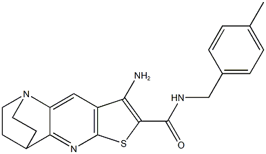 5-amino-N-(4-methylbenzyl)-7-thia-1,9-diazatetracyclo[9.2.2.0~2,10~.0~4,8~]pentadeca-2(10),3,5,8-tetraene-6-carboxamide,923552-85-6,结构式