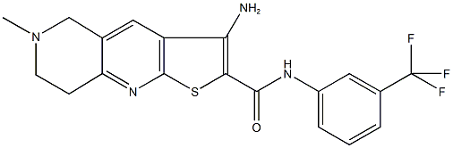 3-amino-6-methyl-N-[3-(trifluoromethyl)phenyl]-5,6,7,8-tetrahydrothieno[2,3-b][1,6]naphthyridine-2-carboxamide Structure