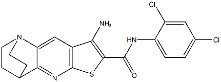 5-amino-N-(2,4-dichlorophenyl)-7-thia-1,9-diazatetracyclo[9.2.2.0~2,10~.0~4,8~]pentadeca-2(10),3,5,8-tetraene-6-carboxamide,923552-99-2,结构式