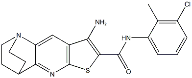 5-amino-N-(3-chloro-2-methylphenyl)-7-thia-1,9-diazatetracyclo[9.2.2.0~2,10~.0~4,8~]pentadeca-2(10),3,5,8-tetraene-6-carboxamide Structure